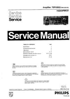 Philips fa-950 service manual PDF